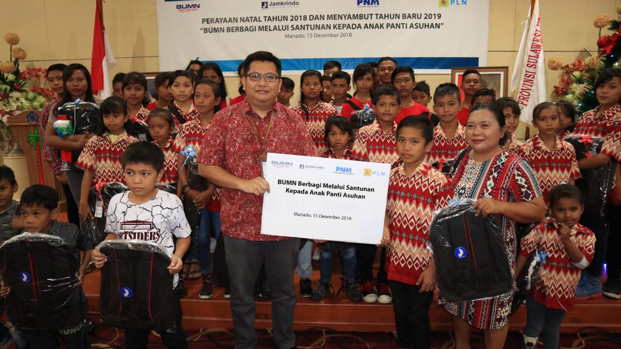 BUMN Berbagi Melalui Pemberian Santunan Kepada Anak Panti Asuhan di Sulawesi Utara