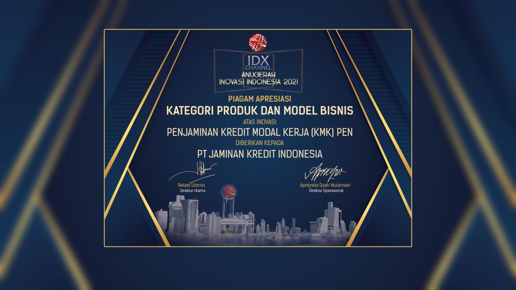 Usung Inovasi KMK PEN, Jamkrindo Dapat Penghargaan Produk dan Model Bisnis ICAII 2021
