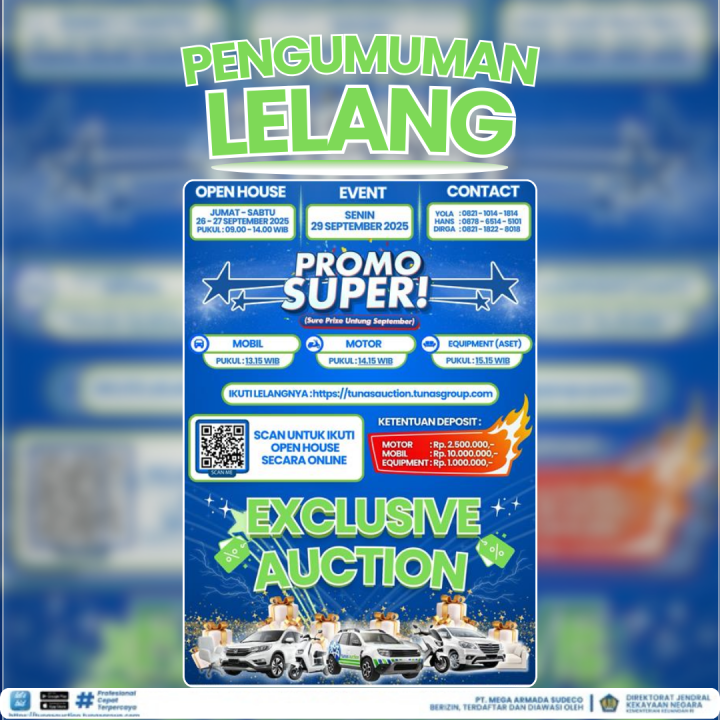 Lelang Aset Jamkrindo 29 September 2025